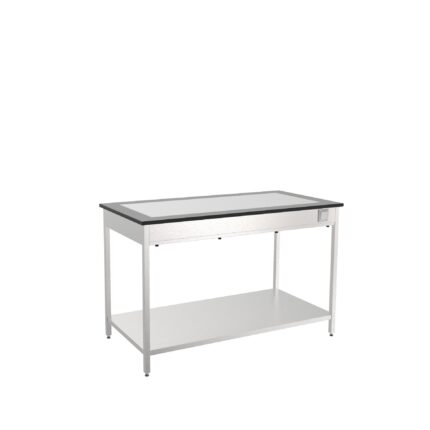 Stół z podświetlanym blatem i półką / SK 00110